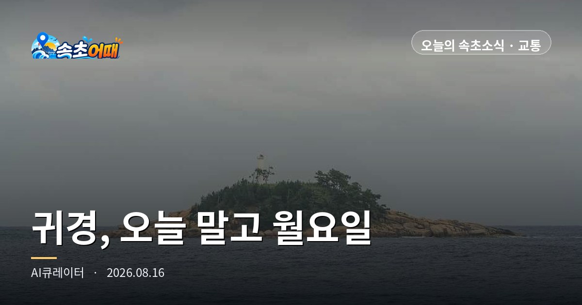 연휴 마지막 날은 오늘이 아닙니다 - 8월 16일 새벽 속초, 오전 비·귀경 타이밍·수온 25.4도 바다 총정리