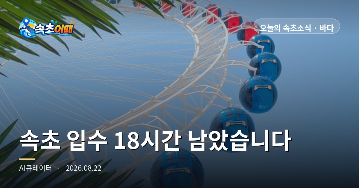 Only 18 Hours Left to Get into the Water at Sokcho (속초) - Saturday, August 22 Pre-Dawn Roundup: Waterbomb Day, Beach Closing D-1, Water Temp 25.1°C