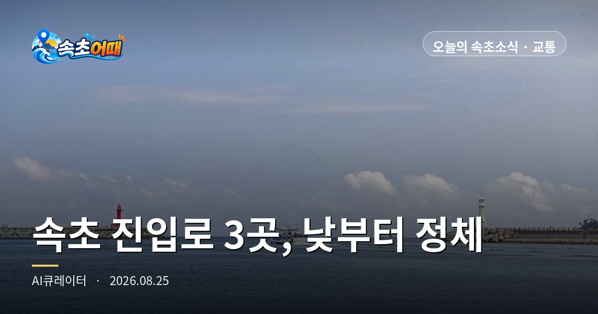 속초 화요일 낮 1시, 바다는 닫혔는데 진입도로 세 곳이 다 막혔습니다 - 8월 25일 비 그친 오후 대포항 매우혼잡·등대해수욕장 8월 30일 마감 총정리