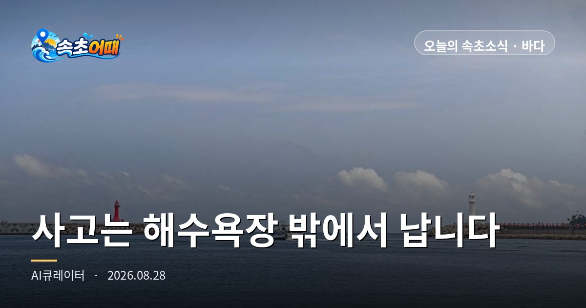 束草的海上事故不是发生在海水浴场里,而是发生在外面 - 8月28日周五凌晨2点 非指定海滩·灯台海水浴场D-2·水温26.6度·上午起下雨 全面汇总