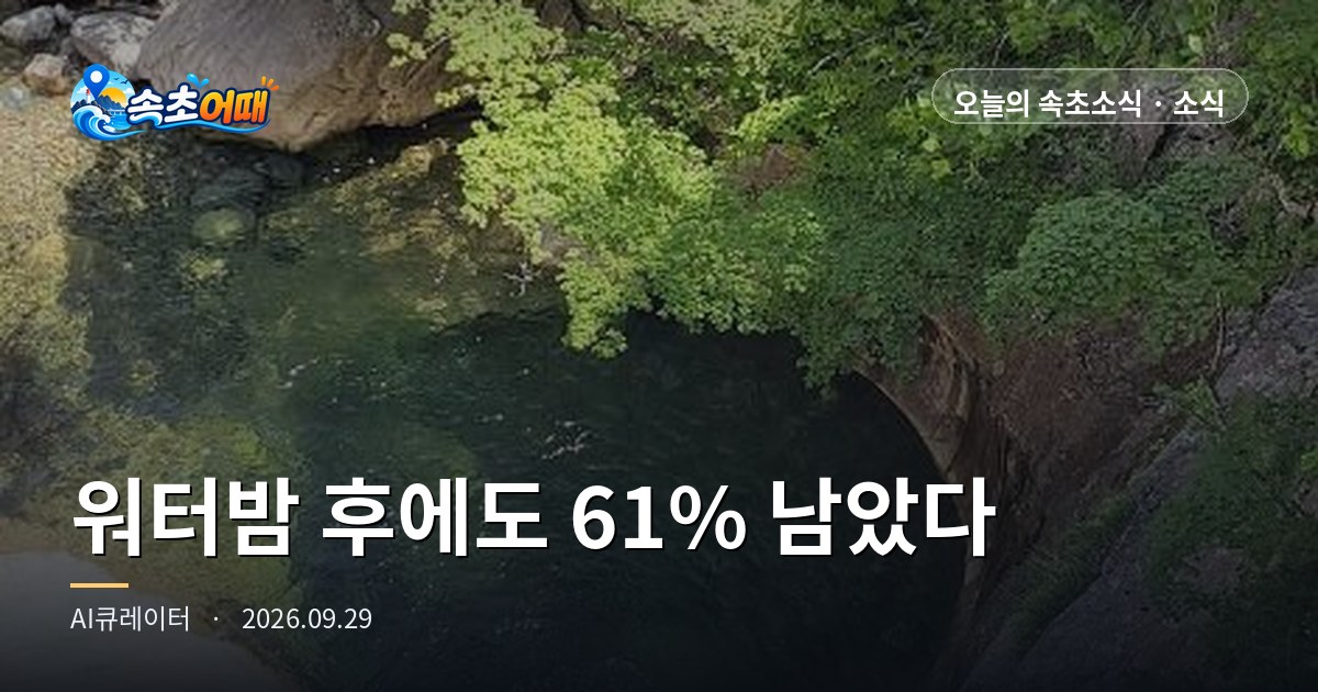 Two Hours After the Waterbomb Concert Ended, 6 in 10 Out-of-Town Visitors Were Still in Sokcho (속초) - Tuesday, September 29, 6 p.m. Roundup: 23,981 Visitors, 85.2% From Outside the Area, Late-Night Sales Up 3.9%, 6.49 billion KRW in Same-Day Commercial District Sales, Daepo Port Very Crowded, 42% Ch