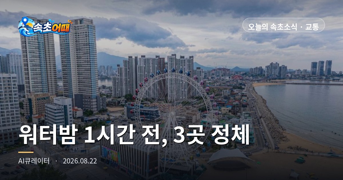 속초 진입도로 세 곳이 동시에 막혔습니다 - 8월 22일 토요일 낮 12시 워터밤 개막 1시간 전·비 오는 속초 실시간 총정리